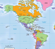 Thumbnail of Western Hemisphere Map, click to enlarge