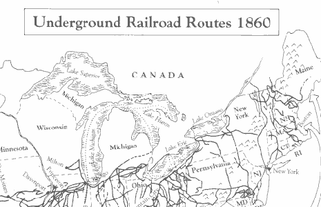 Image of the Underground Railroad Map of 1860