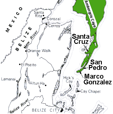 Ambergris Caye Map