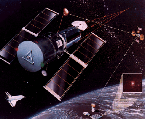 Hubble Space Telescope communicates via TDRS