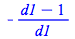 `+`(`-`(`/`(`*`(`+`(d1, `-`(1))), `*`(d1))))