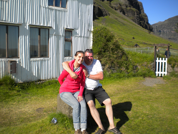 11_Iceland Photos Wednesday 038, Liz and Kristinn in front of farmers friend