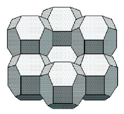A cluster of Kelvin Tetrakaidecahedra