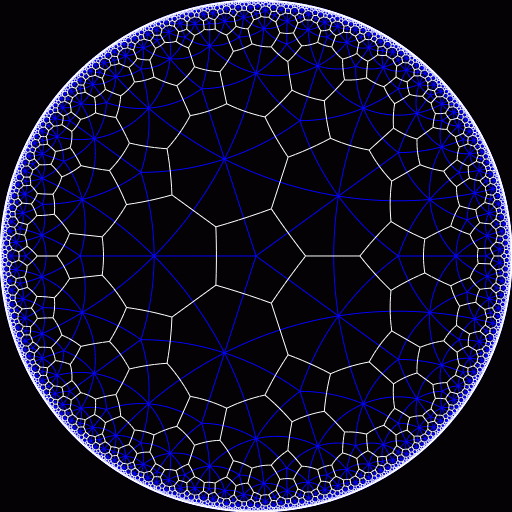 An Example of Hyperbolic Planar Tesselation