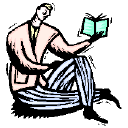 man leisurely reading a book