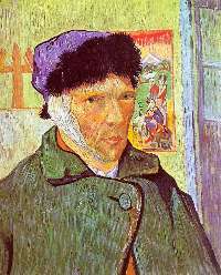 Self Portrait by Vincent VanGogh with bandaged ear