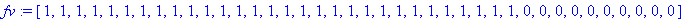 fv := vector([1, 1, 1, 1, 1, 1, 1, 1, 1, 1, 1, 1, 1, 1, 1, 1, 1, 1, 1, 1, 1, 1, 1, 1, 1, 1, 1, 1, 1, 1, 0, 0, 0, 0, 0, 0, 0, 0, 0, 0])
