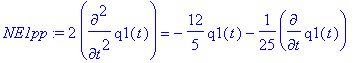 NE1pp := 2*diff(q1(t),`$`(t,2)) = -12/5*q1(t)-1/25*...