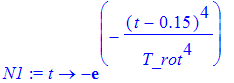 N1 := proc (t) options operator, arrow; -exp(-(t-.15)^4/T_rot^4) end proc