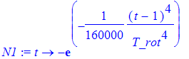 N1 := proc (t) options operator, arrow; -exp(-1/160000*(t-1)^4/T_rot^4) end proc