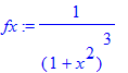 fx := 1/((1+x^2)^3)