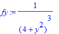 fy := 1/((4+y^2)^3)