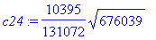 c24 := 10395/131072*sqrt(676039)