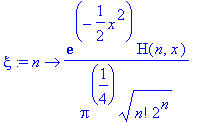 xi := proc (n) options operator, arrow; exp(-1/2*x^...