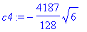 c4 := -4187/128*sqrt(6)