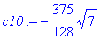 c10 := -375/128*sqrt(7)