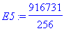 E5 := 916731/256