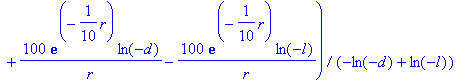 E := -(100*exp(-1/10*d)/r+100*Ei(1,1/10*d)/r-100*ex...