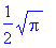 1/2*sqrt(Pi)