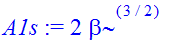 A1s := 2*beta^(3/2)
