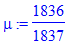 mu := 1836/1837