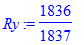Ry := 1836/1837