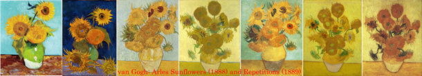 Sunflowers by Van Gogh (the Arles series --circa 1888-1889)