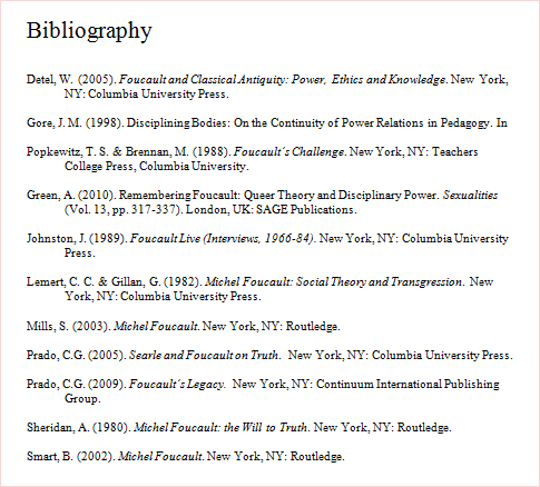 Apa bibliography interview schedule