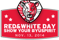 red & white day button