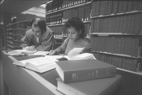 ...hard at work in the Law Library 
