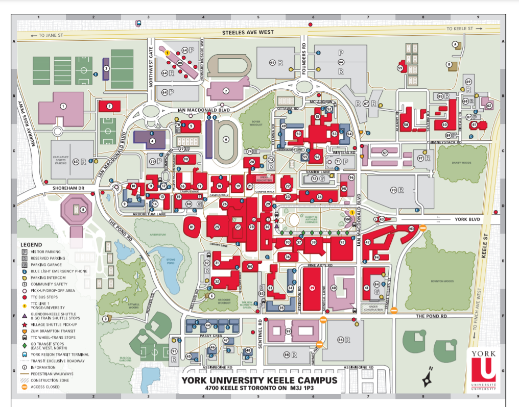 Keele campus map