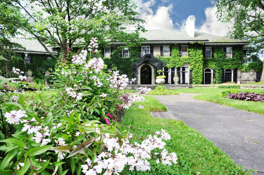 Glendon Hall manor and front walkway and gardens