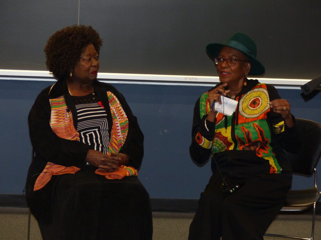 The Honourable Jean Augustine and author Itah Sadu in conversation following a screening of Steadfast - The Messenger and the Message.
