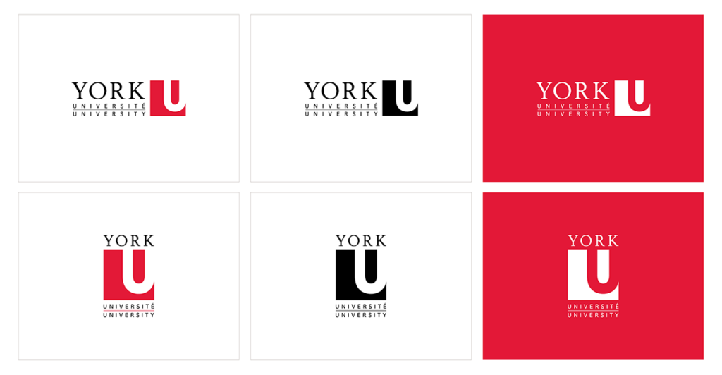 York primary logo colour variations 