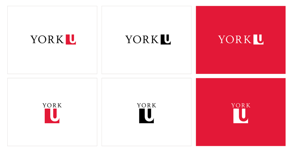 York secondary logo colour variations
