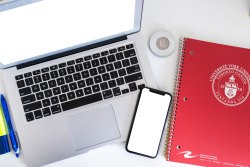 Phone-and-red-notebook-flatlay-1