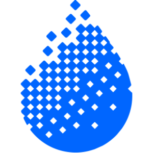 water droplet in pixels lab logo