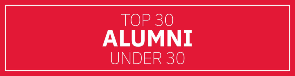 Red York branded header image with the words "Top 30 Alumni Under 30"