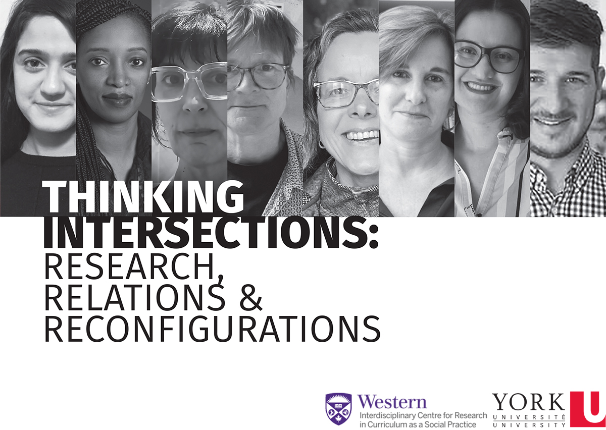 header image with pictures of speakers for Thinking Intersections: Research, Relations & Reconfigurations 2023 Lecture Series