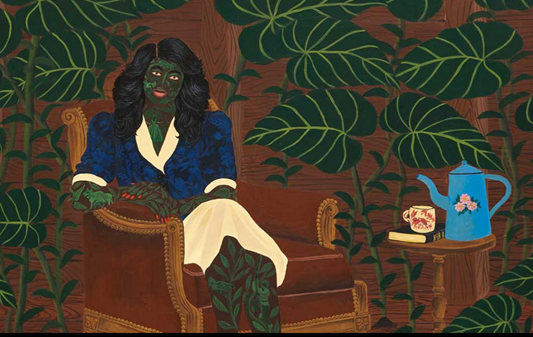a image of a lady sitting on a chair