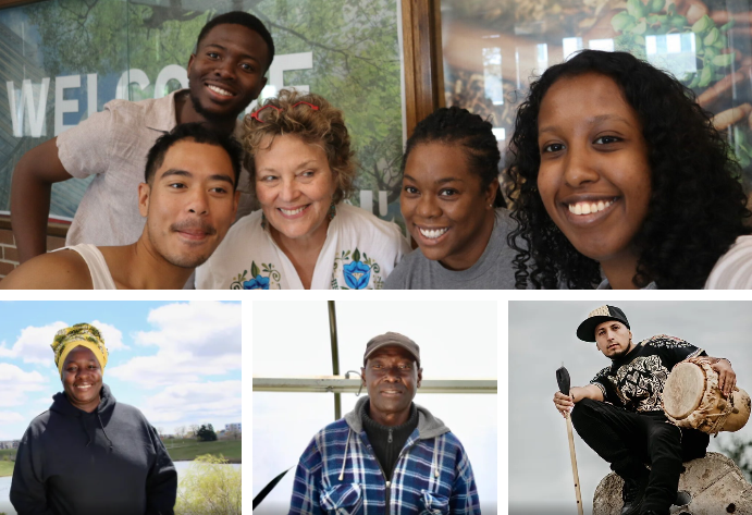 The research team from top: Lord-Emmanuel Achidago, Marvin Veloso, Honor Ford-Smith, Krystle Skeete, Nasra Mohamed, Jacqueline Dwyer, Noel Livingston, and Ruben Esguerra.
