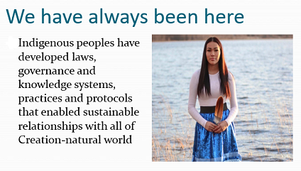 indigenous poster with a girl on side