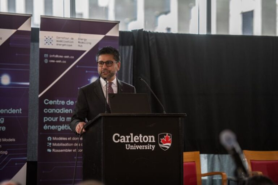 men speaker in Ottawa speaking over a topic