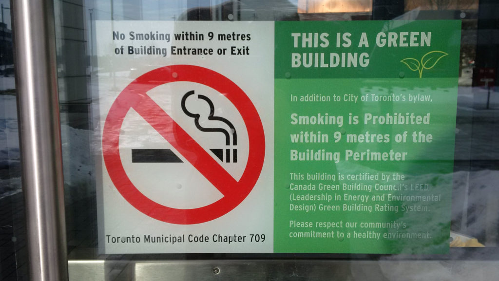 No smoking and LEED building decals
