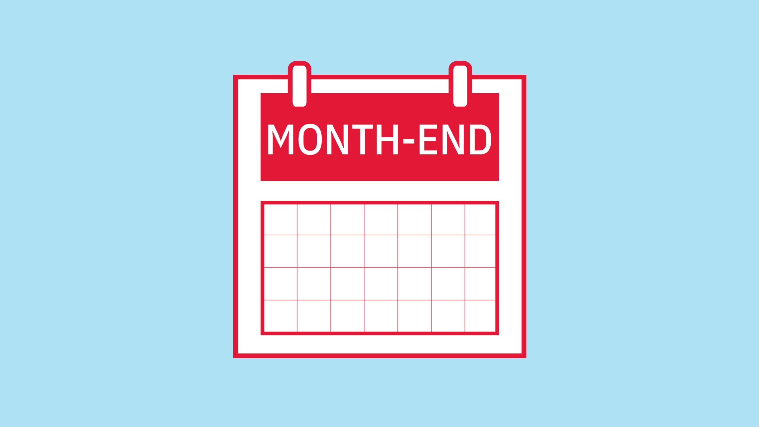 Icon of month end calendar