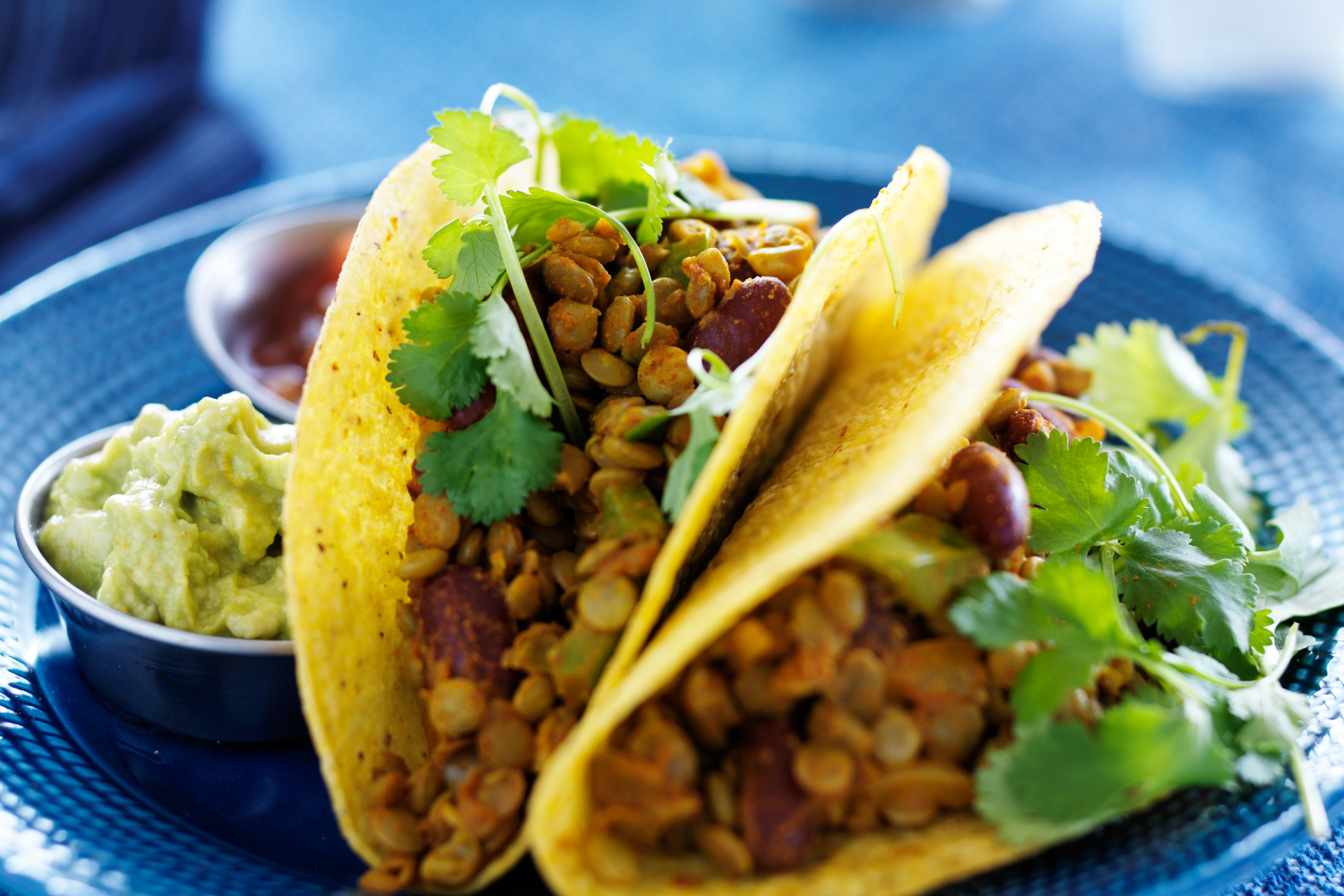 Lentil Tacos with Cilantro Lime Slaw