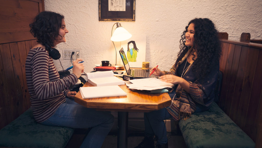 Students on Glendon campus.