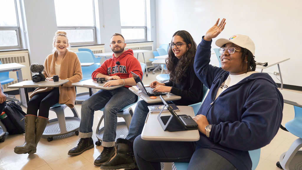 Students in a classroom.