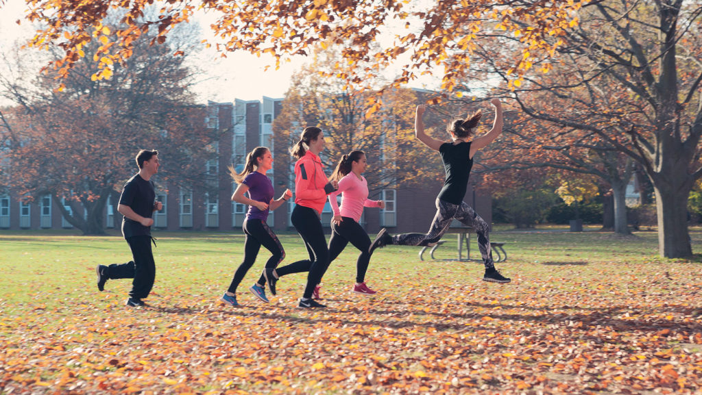 Students on Glendon Campus.