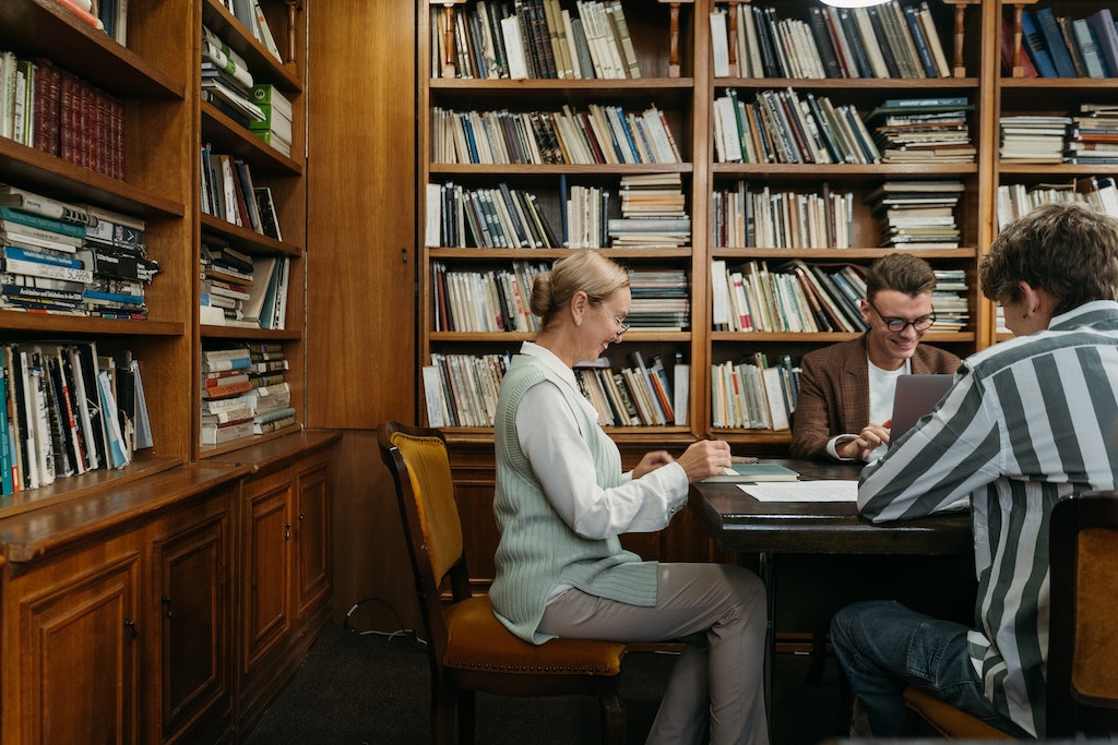 Image of People at a Library